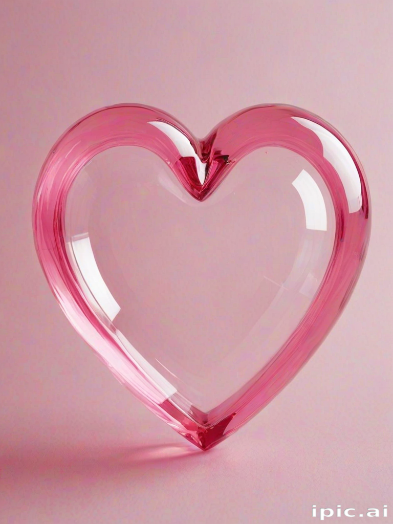 transparent pink heart