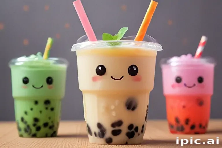 cute boba tea wallpapers