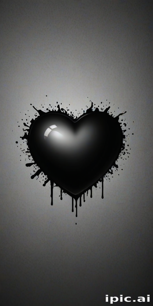 wallpaper black heart