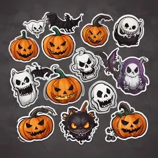 halloween stickers png