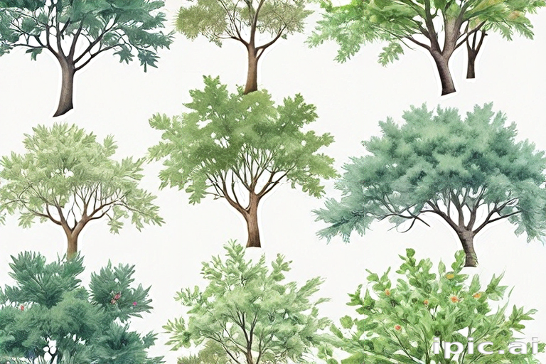 A Beautiful Collection of Lush Green Trees in Various Shades and Forms