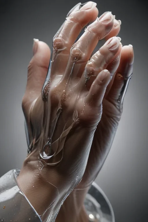 transparent praying hands