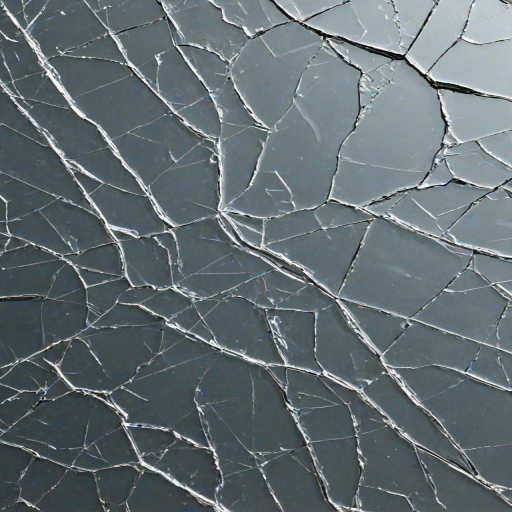 cracked glass transparent