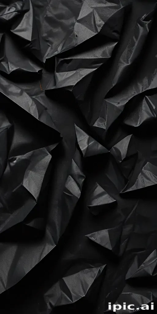 crumpled black paper