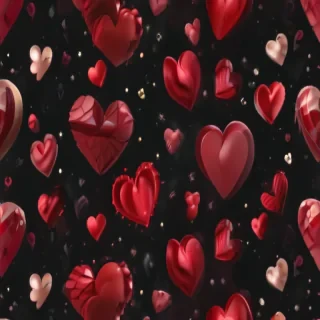 hearts background black