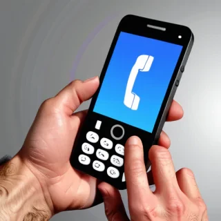 phone with hand