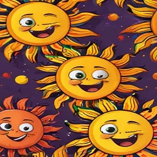 cartoon suns