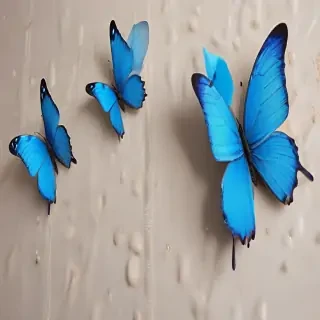 aesthetic blue butterfly