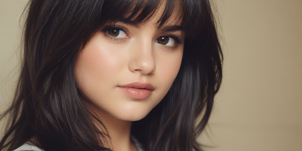 selena gomez with bangs