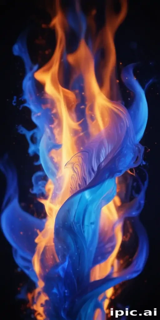Enchanting Flames and Ethereal Swirls in a Vibrant Dance of Colors