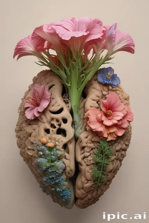 half brain half flowers