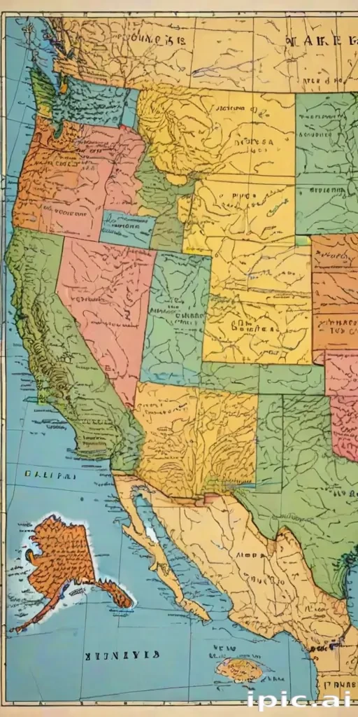 united states map with state names
