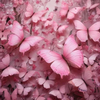 pink butterflies aesthetic