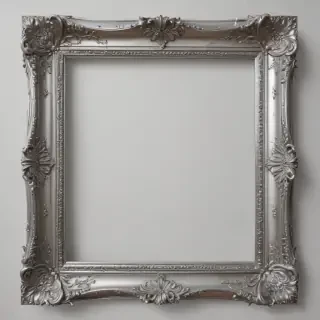 silver picture frame png