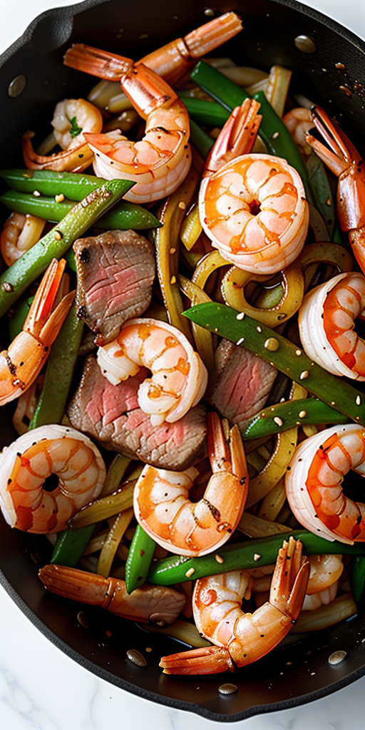 steak and shrimp stir fry