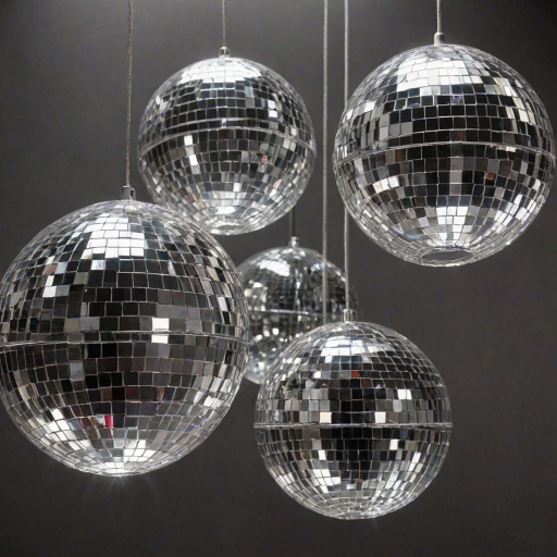 transparent disco balls