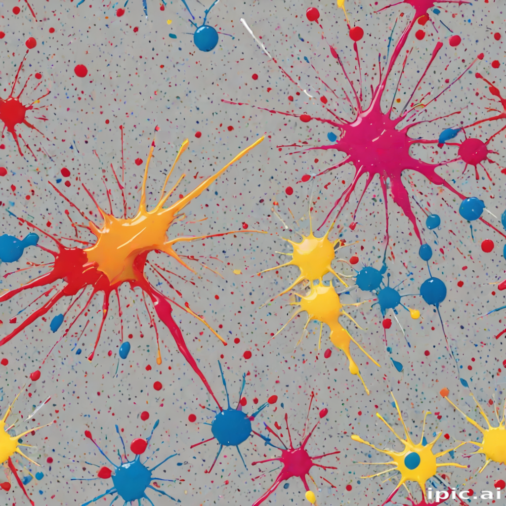 transparent paint splatter
