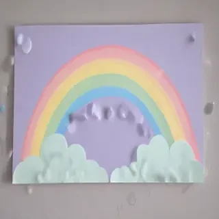 pastel coloured rainbow