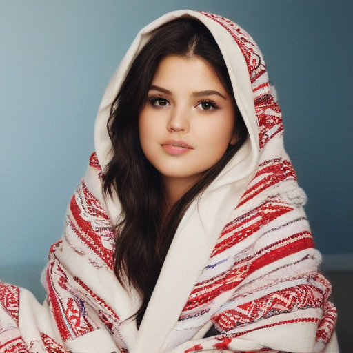 selena gomez in a blanket
