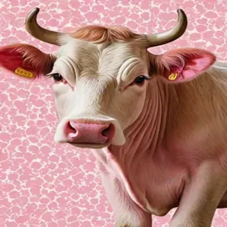 pink cow wallpaper