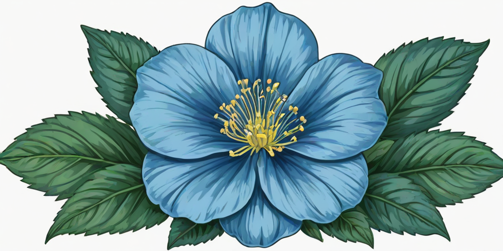 blue flower clip art