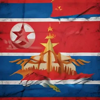 north korea flag