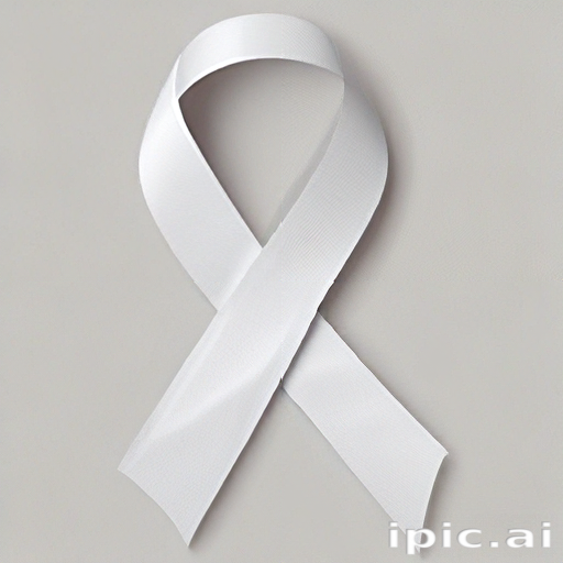 Symbolic White Ribbon Representing Awareness and Support for Various Causes