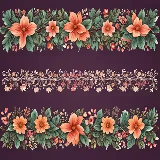 floral borders clipart