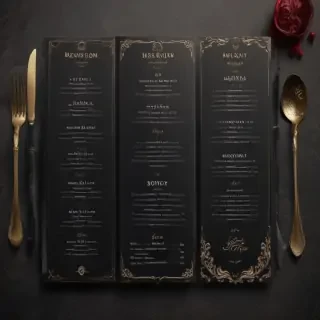 menu mock up
