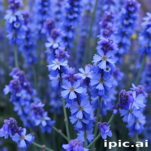 blue flowers background