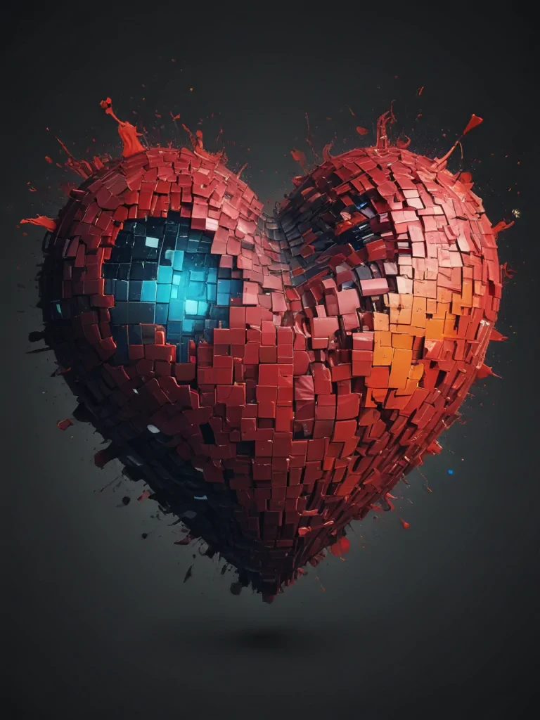 pixelated heart png