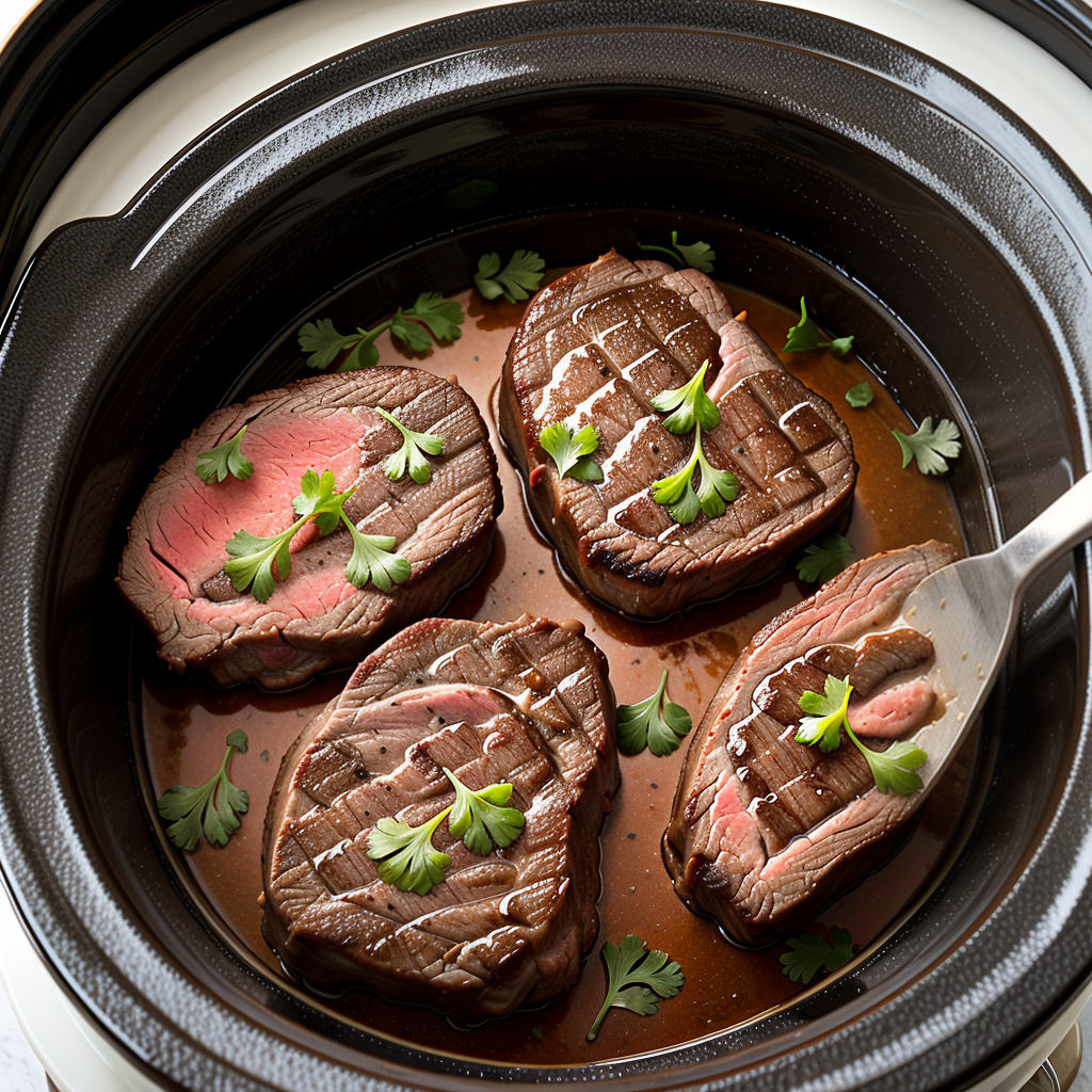 slow cooker rib eye steaks
