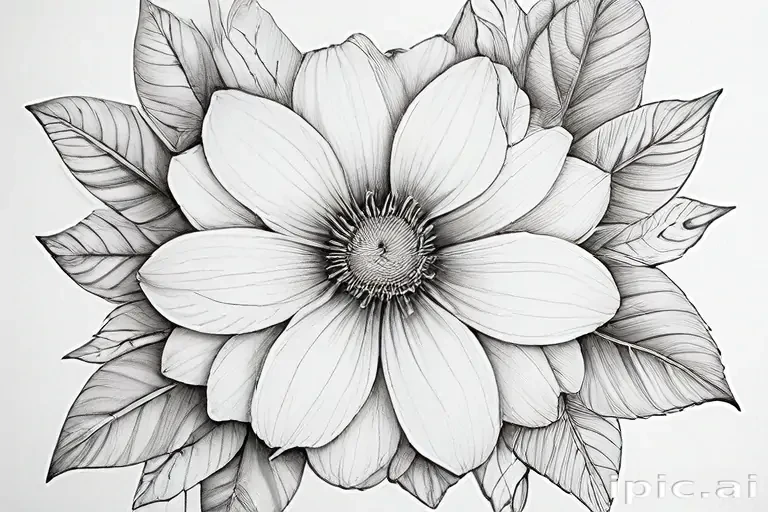 flower drawing for coloring
