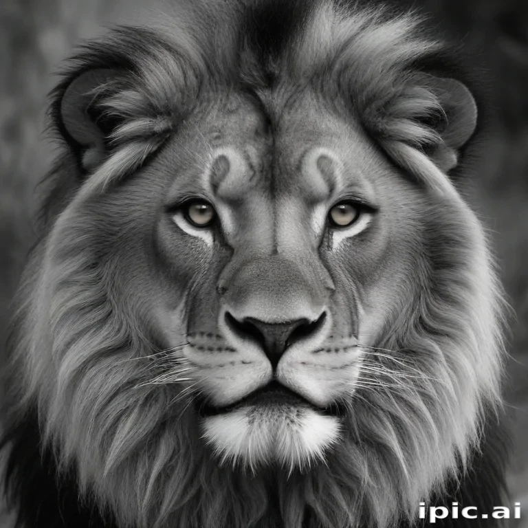 lion black and white pictures