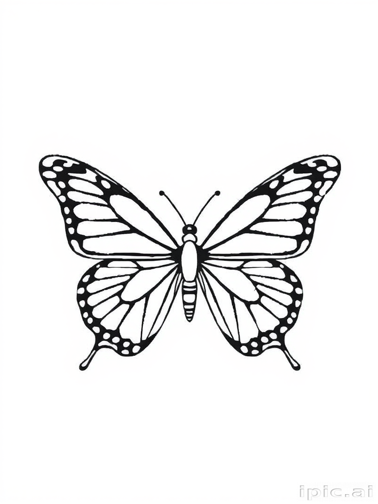 butterfly drawing outline