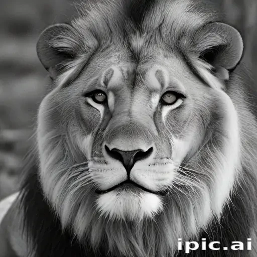 lion black and white pictures