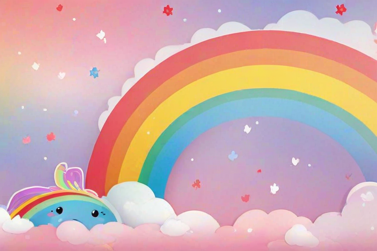 cute rainbow background