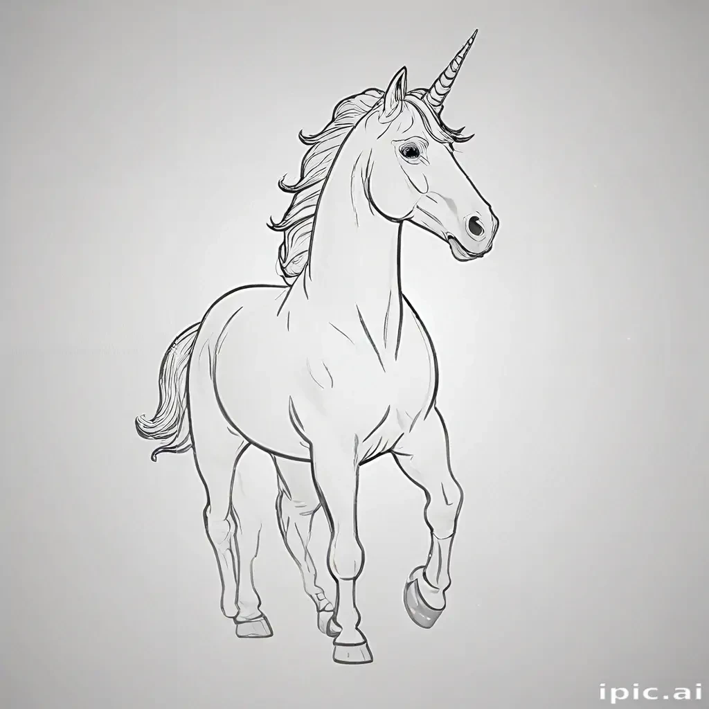 unicorn outline