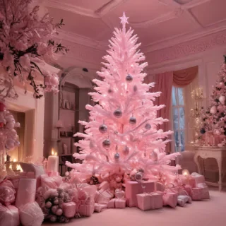 pink christmas aesthetic wallpaper