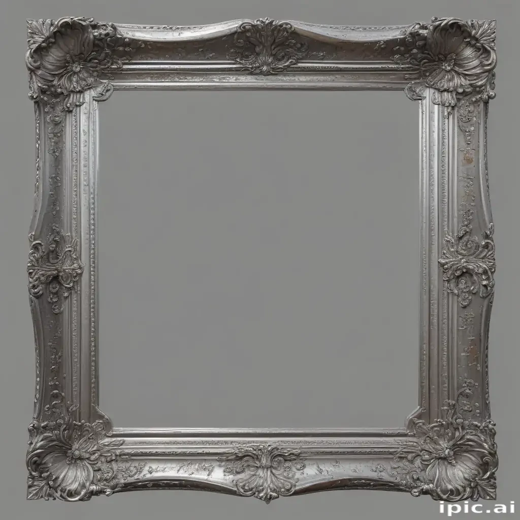 silver picture frame png