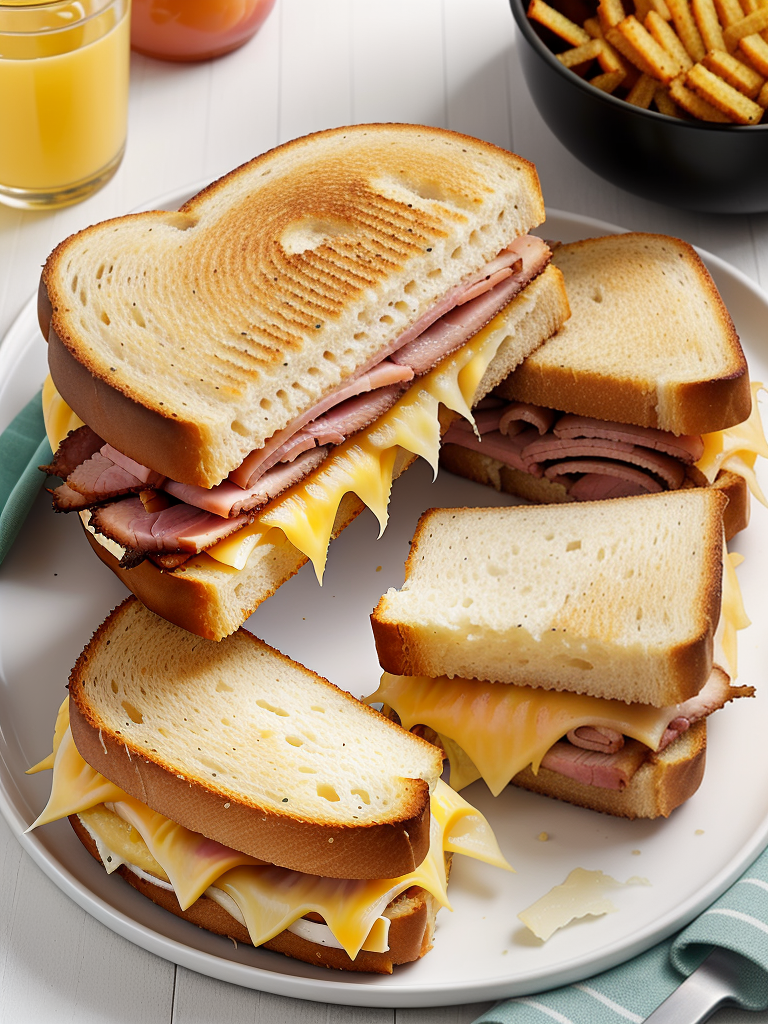 air fryer ham and cheese sandwich
