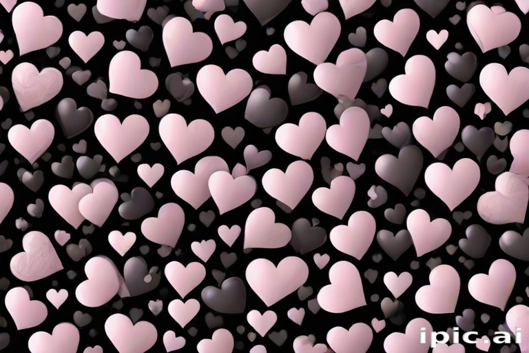 hearts background black