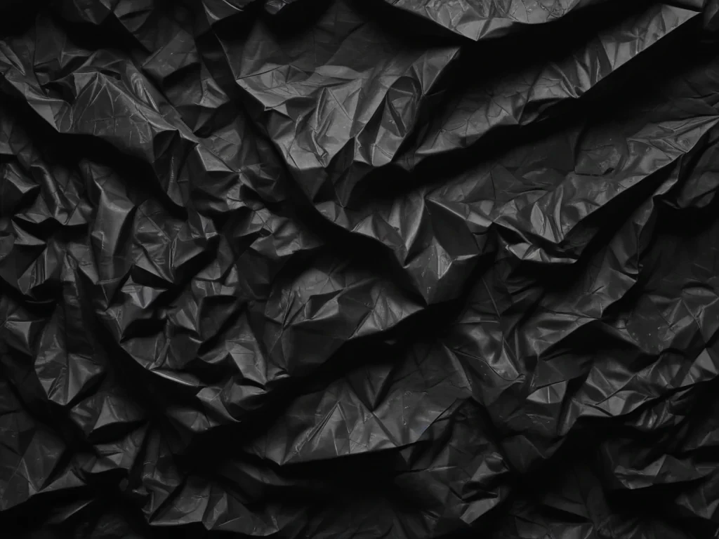 crumpled black paper