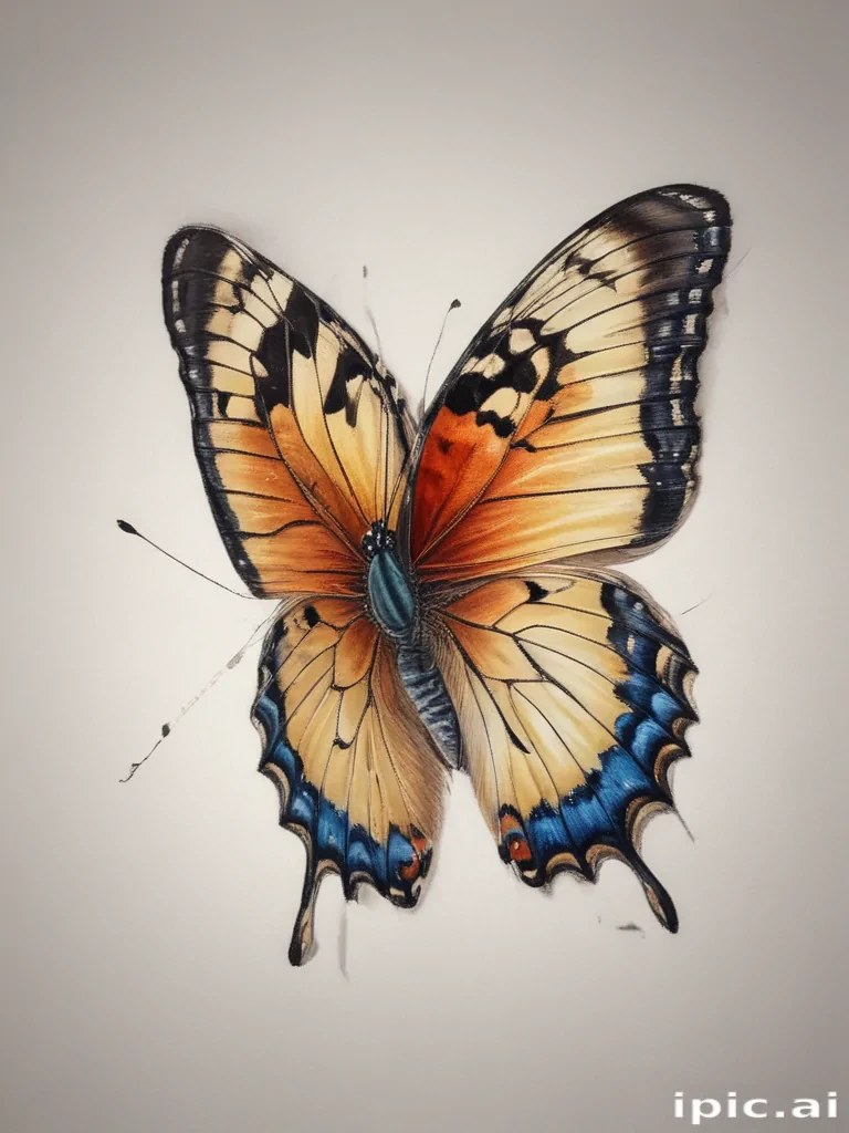 drawing of a butterfly