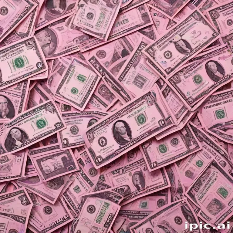 pink money background