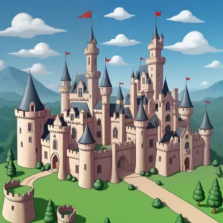 castle in cartoon