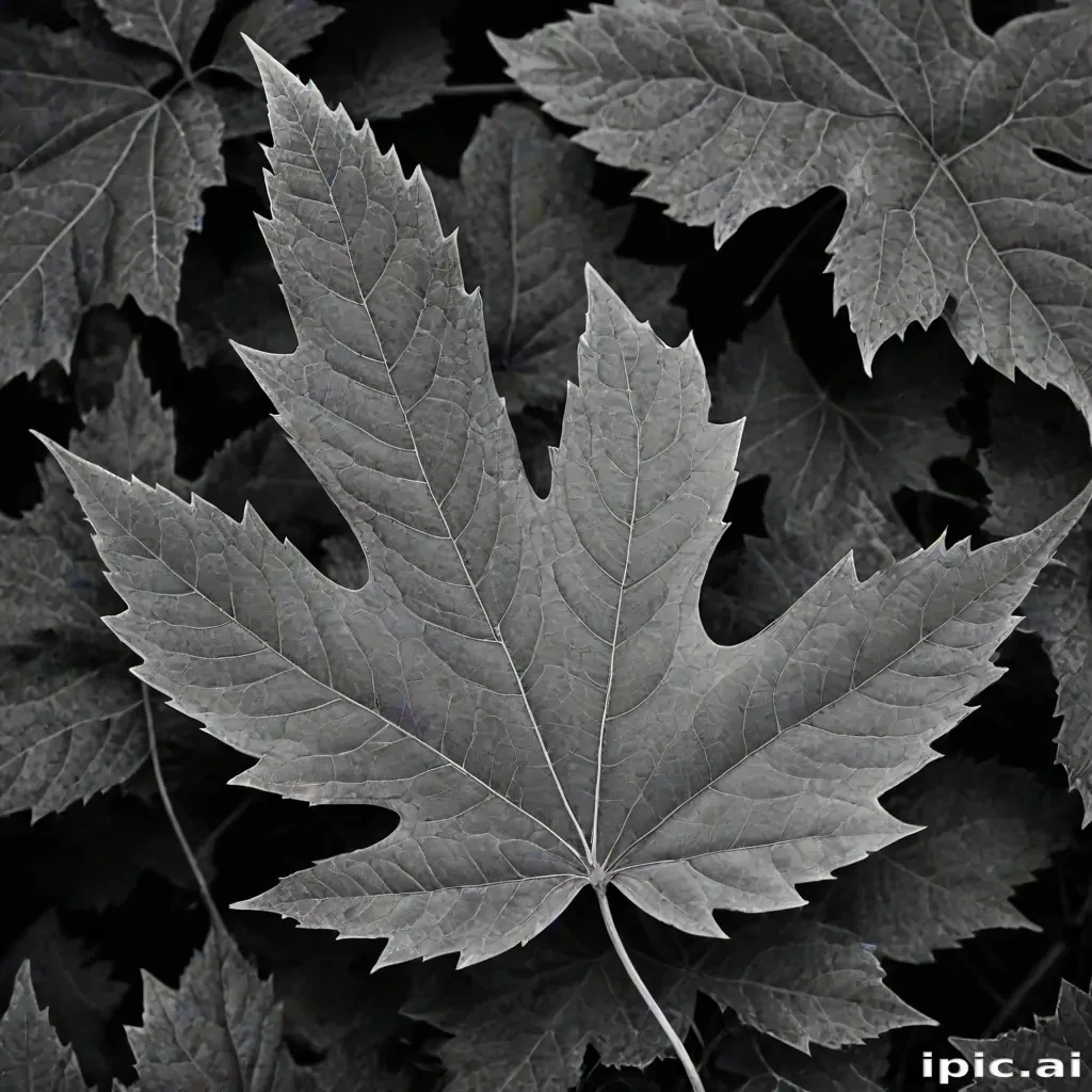 leaf images black and white