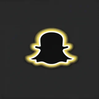 black snapchat icon
