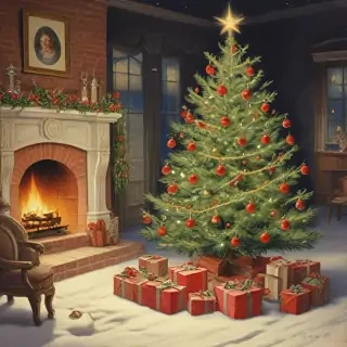 vintage christmas illustration
