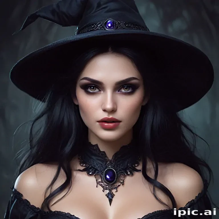 beautiful dark witch fantasy art